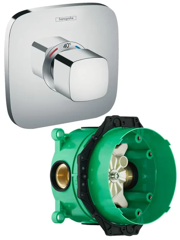 15706000S Set HG Ecostat E Highflow термостатический смеситель для душа (15706000+01800180)