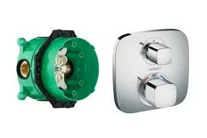 15707000S Set HG Ecostat E термостатический смеситель для душа (15707000+01800180)