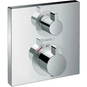 15714000S Set HG Ecostat Square термостатический смеситель для душа (15714000+01800180)
